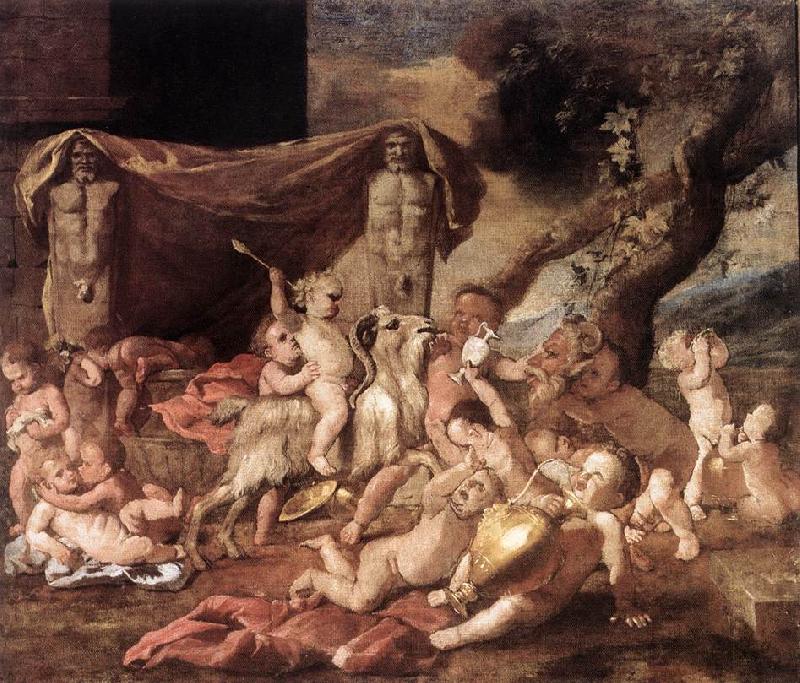 Nicolas Poussin Bacchanal of Putti 1626 Oil on canvas Sweden oil painting art